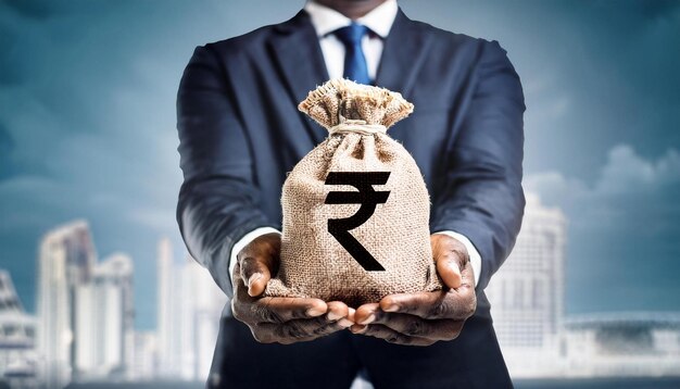 [freepicdownloader.com] man holding bag money with dollar bill it normal